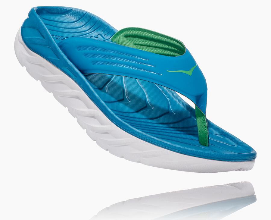 Hoka One One Sandaler Herre - Ora Porno Flip - Blå/Hvide - 931786ZQT